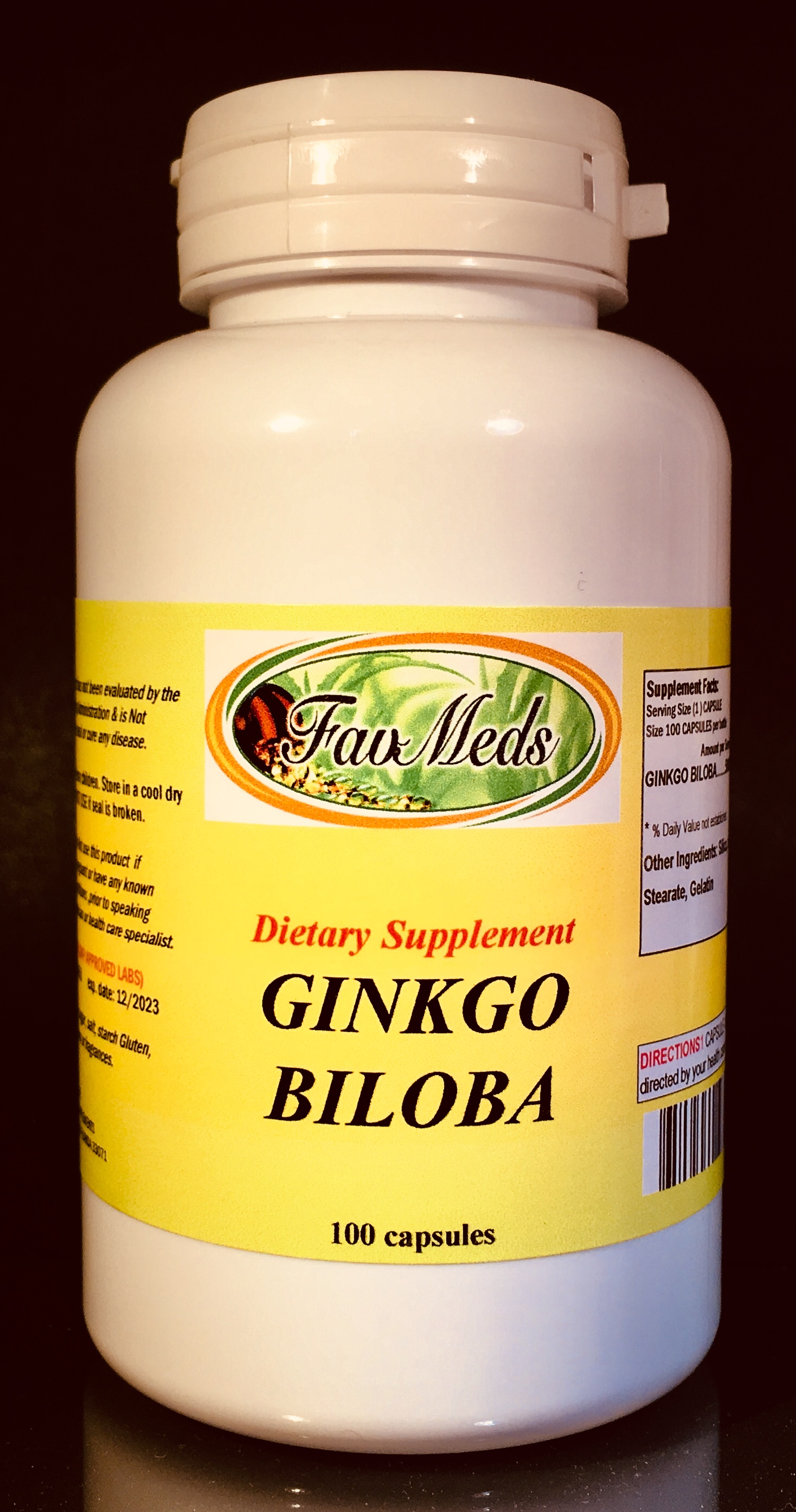 Ginkgo Biloba 500mg - 100 capsules